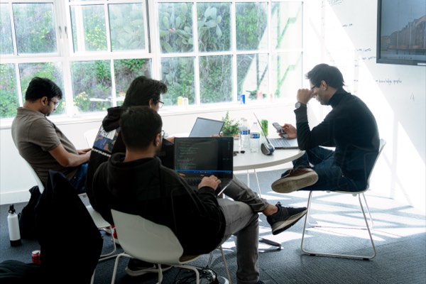 Team room at the AI for Good hackathon