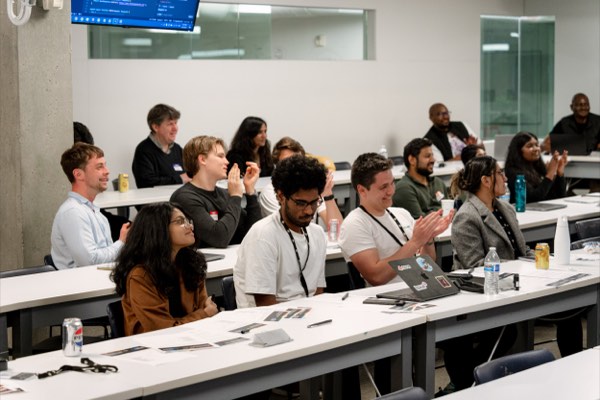 Judging panel at the AI for Good hackathon